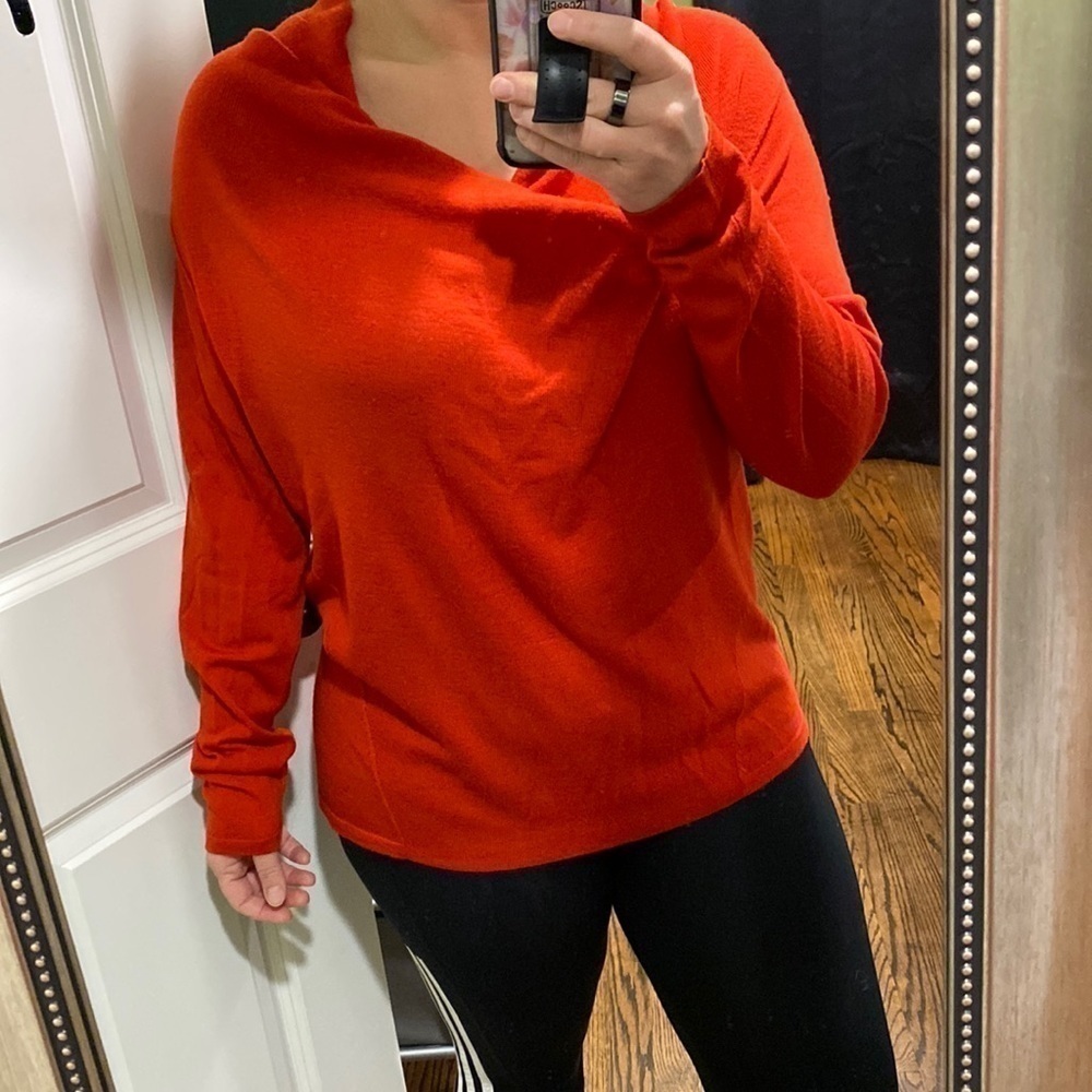 Eileen Fisher Red 100% Merino Wool Sweater